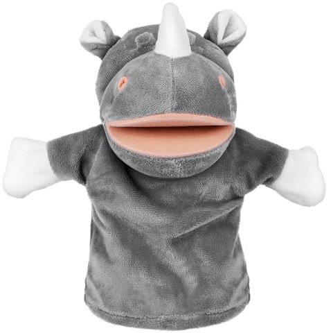 UPKOCH Tier Handpuppe Aus Plüsch Graues Nashorn Für Geschichtenerzählen Und Pädagogische Aktivitäten Schulen Und Klassenzimmern