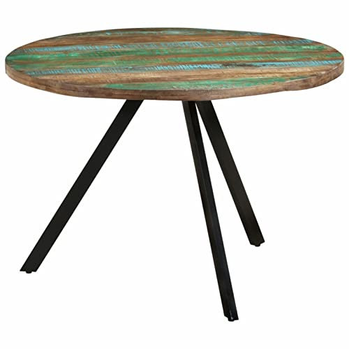 Somanki Esstisch, Esszimmertisch, Baumkantentisch, Dining Tables, Esszimmermöbel, Küchentisch, 110x75 cm Altholz Massiv