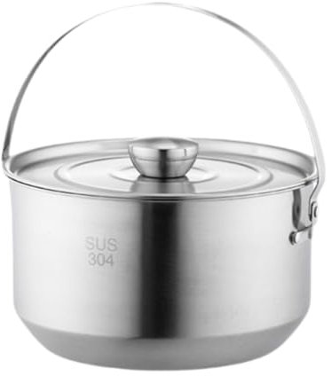 Harilla Hängetopf, Suppentopf, 4500 ml, Kochausrüstung für offenes Feuer, leichtes Kochgeschirr, tragbarer Kochtopf für Rucksackreisen und Angeln