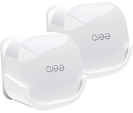 2Pack Wall Mount Holder for eero 6 Plus and 6 Router Mesh Wi-Fi System, Stand Bracket for Tri-Band Mesh, Wire Organizer for eero 6+ Extender