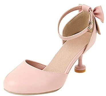 Große Kinder Mädchen Kleid Schuhe Pumps High Heels High School Prom Schuhe Sandalen Schuhe Sandalen Kinder 35 (Pink, 35 Big Kids)
