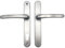 TSS UPVC Door Handles Set with Blank External (Dummy) - Lever/Lever - 92mm PZ (Centres) - 210mm Screw to Screw - Backplate 244mm X 34mm Replacement Dummy UPVC Door Handles (Silver)