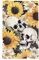 Super saugfähige Küchentücher, 66 x 40,6 cm, Totenkopf-Blumen, Halloween, Gothic, Skelett, Sonnenblume, Waffelgewebe, Geschirrtuch zum Reinigen und Trocknen