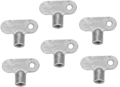 jojofuny 6pcs Radiator Valve Socket Keys Radiator Air Bleeder Valve Key Gas Key Radiator Tail Key Plumbing Bleeding Keys Metal Radiator Key Radiator Utility Key Air Plumbing Keys Zinc Alloy