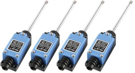 Ieron 4 Pezzi ME-9101 Interruttore di finecorsa momentaneo 6A 250V AC Interruttore di finecorsa a Molla Flessibile NC-No Interruttore di Corsa per fresatrice CNC Router al Plasma