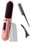 L.StarryIsland Lisseur Sans Fil Avec Housse et Écran, 4 Températures 160°C-220°C, MCH Technologie céramique, Denti a Pettine Criptati in 3D, Convient Aux Cheveux Lisses et Bouclés (Rose)