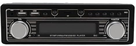 Bluetooth Car Stereo, Single DIN, AM/FM Radio Receiver, Hands Calling, Aux-in, MP3, EQ, 2 USB Playback & Charging, Remote Control, Car Stereo Receiver Kit for 12V Universal