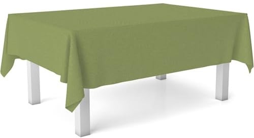 ECOMMERC3 Fleckabweisende Tischdecke für rechteckigen Tisch, Größe 100x140 cm | Schmutzabweisende Tischdecke, extra weich und wasserdicht, GRÜN