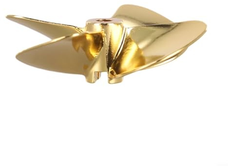 RemixAst Sleek Design Metal Propellers with 4 Blades Perfectly Fitting Most For RC Boat Models (D55mm Right Hand)
