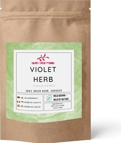 Herbs From Poland – Getrocknete Veilchenkraut Naturbelassenes Ganzes Kraut Ohne Künstliche Zusätze Ideal für Aufgüsse und Gewürze (500g, Veilchenkraut)