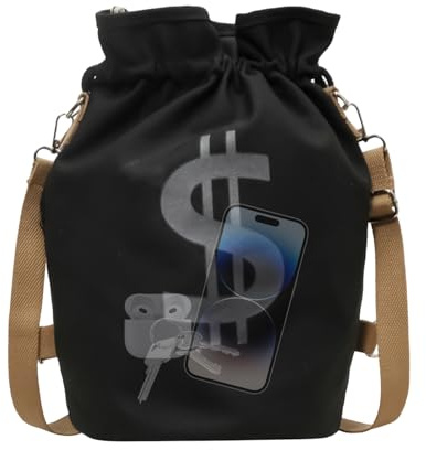 Protoence Rucksack Mit Zugband, Sport Rucksack Mit Dollar Muster, Aufbewahrungstasche Für Schreibwaren, Für Fitnessstudio Sportarten Fußball Training Schwimmen Schule Männer Frauen Kinder Mädchen