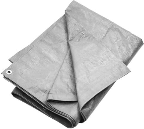 Bâche de Protection Extérieur Imperméable, Bâche Multi-usages Housse de Protection Étanche 180 g/m² 3x4 m Gris PEHD