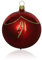 Lauschaer Glas Christbaumkugeln rot glanz/matt 3 Stück d 8cm Christbaumschmuck Weihnachtsschmuck mundgeblasen,handdekoriert