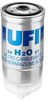 UFI Filters, Filtro Gasolio 24.H2O.07, Filtro Carburante per Ricambio, Adatto ad Auto, Applicabile su Diversi Modelli Fiat e Kia