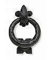 Ironmongery World® Schwarz Tudor Schmiedeeisen Gusseisen schwere Ring Türklopfer