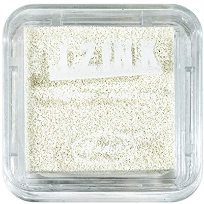 Stempelkissen Izink Pigment Stempelfarbe - Stempelkissen Classic schnelltrocknend – Scrapbooking, Embossing und kreative Kartengestaltung – Größe 5x5cm (Classic White)