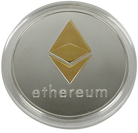Save-Your-Bitcoins Ethereum Münze aus Metal, mit Echtgold und Silber beschichtet Sammelmünze mit Schutzhülle