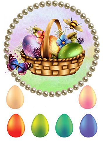 Ostern Tortenaufleger,Geburtstag,Tortendeko (Premium Oblate)