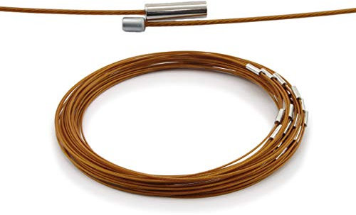 WEBandBUY 1 Halsreif aus Edelstahl Magnetverschluss Länge ca. 43 cm Farbe: Bronze