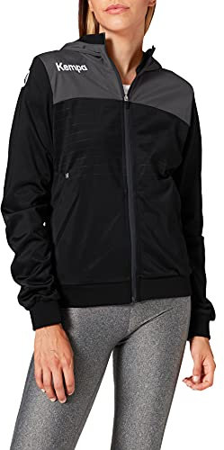 Kempa Damen Kapuzenjacke Emotion 2.0 Kapuzenjacke, Schwarz/anthra, XXL, 200225701