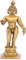 The Advitya Krishna stehend aus Messing (Höhe 12,7 cm, Breite 6,3 cm, Gewicht 407 g)