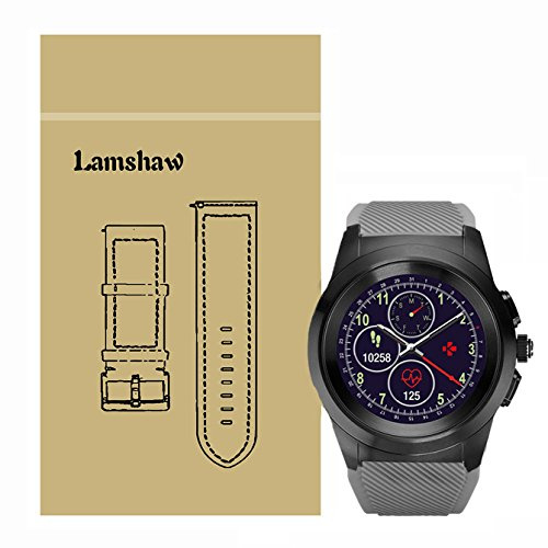 LvBu Armband Kompatibel Für MyKronoz ZeTime, Sport Silikon Classic Ersatz Uhrenarmband Für MyKronoz ZeTime Smartwatch (Grau)