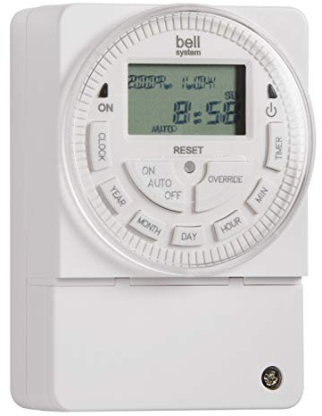 Bell System TS2000BST Digitaler Zeitschaltuhr, 12 V, programmierbar, 7 Tage, LCD-Display, 24 Stunden