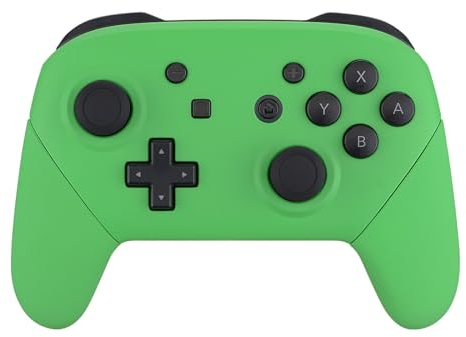 eXtremeRate Carcasa Agarre para Nintendo Switch Pro Funda Delantera Trasera Asa Shell de Tacto Suave Grip de Reemplazo para Nintendo Switch Pro Control-No Incluye el Mando(Verde)