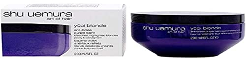 Shu Uemura Art of Hair, Maschera Neutralizzante, Per Capelli Biondi, Decolorati o Con Schiariture, Effetto Anti-Giallo, Con Pigmenti Freddi Viola e Peonia Bianca Giapponese, Yūbi Blonde, 200 ml