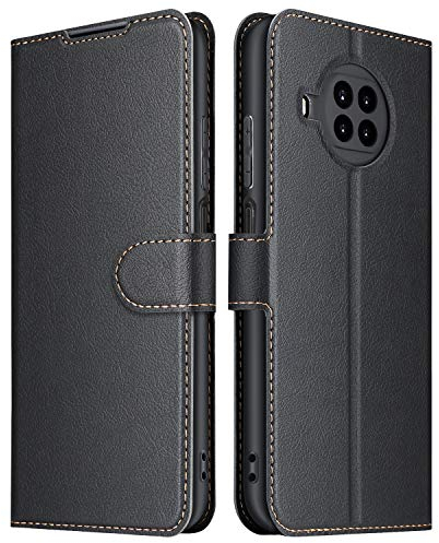 ELESNOW Coque pour Xiaomi Mi 10T Lite 5G, Premium Portefeuille Étui Housse en Cuir Compatible avec Xiaomi Mi 10T Lite 5G (Noir)