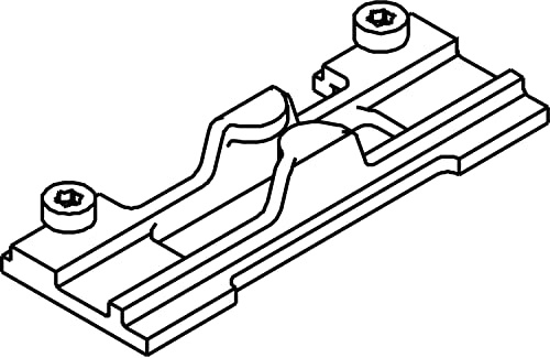HAWA Divido 80 Zwischenstopper (Schiebetürbeschlag), 90 x 33 mm, Kunststoff grau