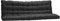 Vente-unique Futon Modulo Bettgestell fÅr Betten, 135 x 190 cm, Schwarz