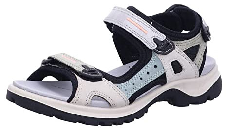 ECCO Sandales tout-terrain à bout ouvert pour femme, Sauge multicolore, 3.5/4 UK