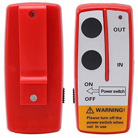 Control Remoto de Cabrestante ,Kit de Interruptor de Control Remoto Inalámbrico de Cabrestante con Receptor 12V 24V para Camión ATV SUV(Rojo) ,Piezas de repuesto para vehículos todoterreno/UTV