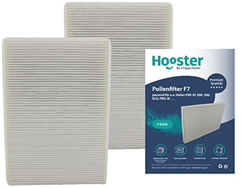 Hooster 2 Filtersets passend für Helios KWL EC 200 / EC 300 | 4x Filtermatte G4 und 2x Kompaktfilter F7