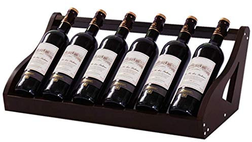 ZAPION Weinregale aus Holz, freistehender Weinhalter, Weinständer für Bar, Keller, Speisekammer, Küche, Lagerschrank, Dekoration für bis zu 6 Flaschen, rot