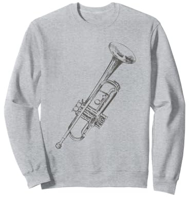 Jazz Musik Kleidung Trompete Silhouette Trompeter Sweatshirt