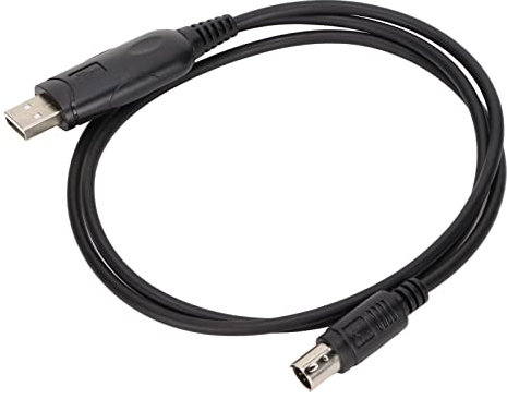 Acouto Adaptateurs de Connecteurs, Câble de Fréquence D'écriture Câble de Programmation USB Stable à 8 Broches Mini Prise DIN pour FT100D FT817 FT857 FT897 CT62