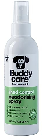 Buddycare | Spray Déodorant pour Chiens - Spray Déodorant Rafraîchissant pour Chiens - Avec Aloe Vera & Pro Vitamine B5, Aloe Vera & Citronnelle, 200 ml (Lot de 1)