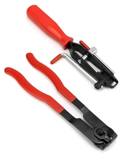 QWORK® Set di pinze per fascette per stivali CV, pinze per fascette stringitubo, set di kit di strumenti per fascette