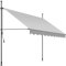tectake® Tenda da Sole a Morsetto con Manovella, Altezza e Inclinazione Regolabile, Telo Impermeabile e Resistente ai Raggi UV, Ideale per Balcone e Terrazzo, 250x180cm - Grigio Chiaro