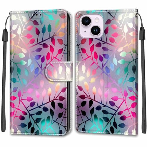Case for iPhone 14 Plus, PU Leather Flip Wallet Case Magnetic Closure Shockproof Protective Phone Case for iPhone 14 Plus