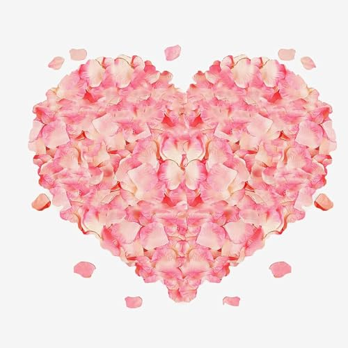 YSTrillion 1500 Pezzi Petali di Rosa Artificiali,Petali di Rosa Finti per Matrimonio,Proposta di Matrimonio,San Valentine,Compleanno Decorazioni(Rosa)