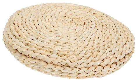 STOBAZA Maiskleie-yogamatte Runde Sitzmatte Für Zuhause Gewebte Meditationsmatte Verdickt Handarbeit Kissen Oberfläche Glatt Robust Langlebig