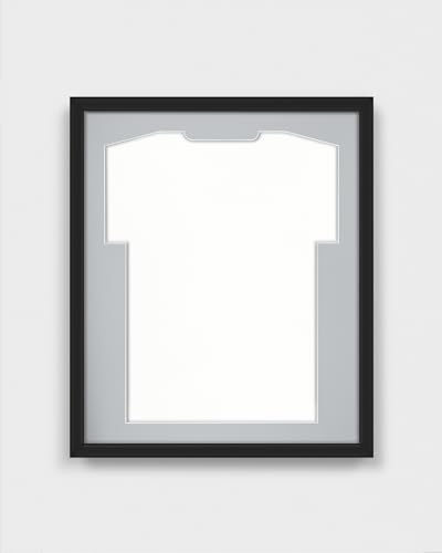 ARTIS - Bilderrahmen für Trikot Premium - Trikotrahmen Fußball aus Holz - Objektrahmen 53,4x63,4x5 cm - Handball, Volleyball Trikot Rahmen – Jersey Frame für Sporttrikots – Frametheshirt Schwarz