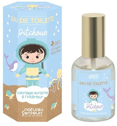 NATURE & SENTEURS - Eau de Toilette Pitchoun 50ml - Parfum Agrumes & Basilic pour Petits Garçons 4-8 Ans - Fabriquée en France