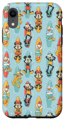 iPhone XR Disney Mickey Mouse & Pals Summer Beach Surfing Pattern Case
