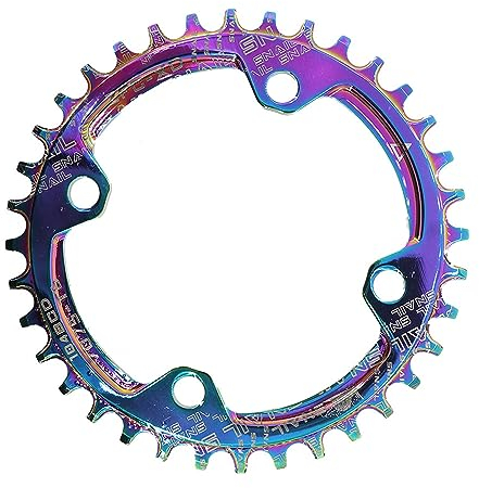 Platos Para Bicicletas Plato 104BCD redondo 30t 32t 34t 36t 38t 40t 42t 44t 46t 48t 50t 52t diente placa de un solo diente MTB bicicleta de montaña 104 BCD Plato Ovalado 32 Mtb ( Tamaño : 50 , Color :