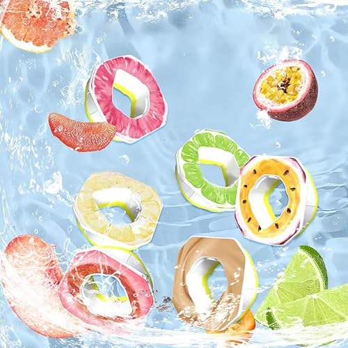 Neu Trinkflasche mit 7 Geschmackskapseln 2024 Wasserflasche mit Geschmack Original Starter Set, 700ml Trinkflasche für ein erfrischendes Trinkerlebnis Flasche Set (C07-Nur Duftring-7pc,700ML)