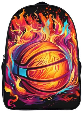 FSHAOETCO Basketball Schulrucksack Schultaschen-Set Für Teenager Schulranzen Rucksack Campus Laptop Backpack 40x28x16cm